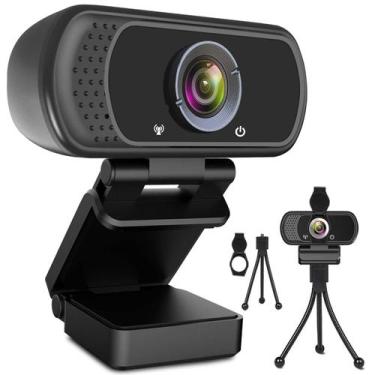 Imagem de Webcam ToLulu 1080P com microfone e suporte para tripé