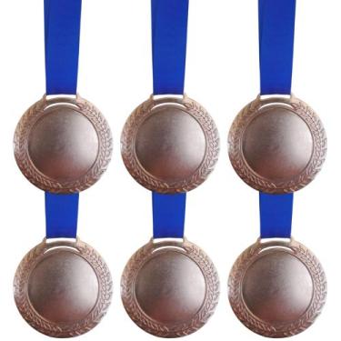 Imagem de Kit 100 Medalhas, Medalha para Personalização Esportiva, Metal 58mm, c