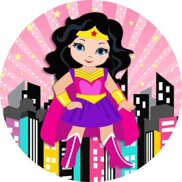 Imagem de Painel Redondo 3D Sublimado Super Heroínas Frd-4950