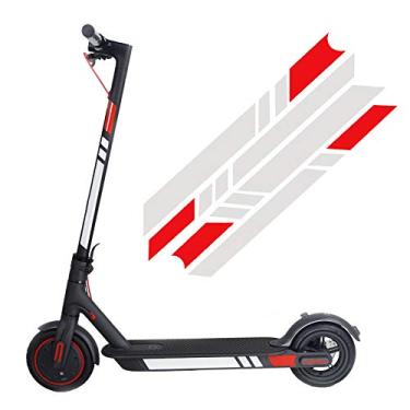 Imagem de Adesivos refletivos para scooter elétrica XIAOMI M365 Ninebot ES1 ES2 ES3 ES4, adesivo de filme refletivo noturno à prova d'água decalque pedal scooter acessórios