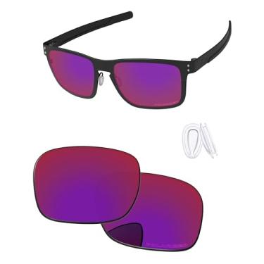 Imagem de PapaViva Lentes de reposição e peças de nariz para óculos de sol Oakley Holbrook Metal OO4123 55 mm, Sol meia-noite, Holbrook Metal