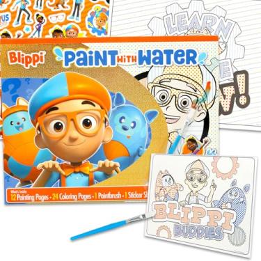 Imagem de Blippi Paint with Water Set for Kids, Toddlers Age 3+ - Bundle with 40 Page Cute Cartoon Mess-Free Water Coloring Book for Ages 3 4 5 6 7 8 and More | Blippi No-Mess Arts and Crafts