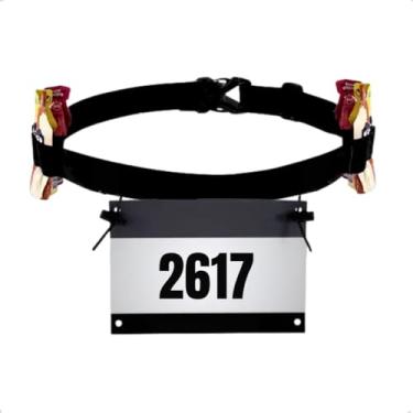 Imagem de Cinto Porta Numero Para Corrida Triathlon Ciclismo Carbo Gel