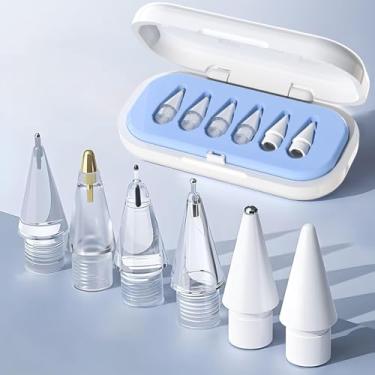 Imagem de Paiholy Para substituição de pontas Apple Pencil, ponta para Apple Pencil Pro para Apple 1ª geração USB-C de 1ª geração, sem desgaste, ponta fina, controle preciso, pontas para iPad com capa