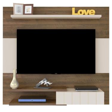 Imagem de Painel Suspenso Para Tv 55 Pol 135 Cm Pinho Off White Arly