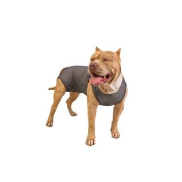 Imagem de Roupa Pós Cirúrgica Unissex UV Castração Cães Grafite - LUVY PET, 2, G