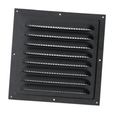 Imagem de Generic Tampa de veneziana de ventilação Grelha de ventilação Grelha de retorno de ar Tela de proteção embutida para cozinha Motorhome Galpão Duto de de casa, Preto