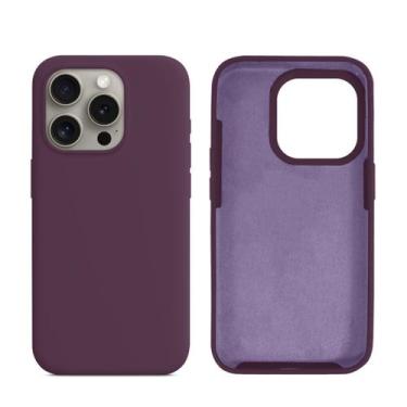 Imagem de Capinha Compatível com iPhone 15 Pro Silicone com Interior Aveludado D