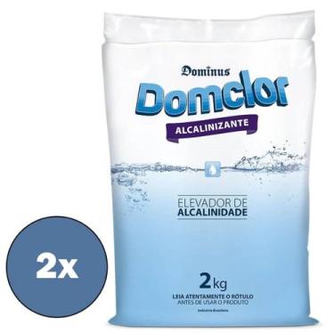 Imagem de Kit 02 Alcalinizante Elevador Alcalinidade Piscina 2kg - Domclor
