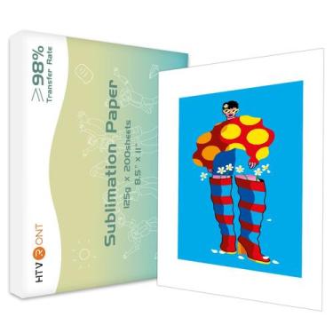 Imagem de Papel de transferência HTVRONT Sublimation 8,5x11" - 200 folhas