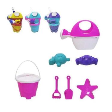 Imagem de Balde De Praia Com Regador E Acessórios 7 Peças Colorido - Paramount