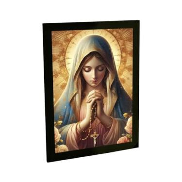 Imagem de Quadro Decorativo Nossa Senhora Ilustração Terço