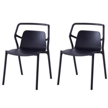 Imagem de Kit 2 Cadeiras Empilhável Enjoy Rivatti 53 cm (Largura) Polipropileno 