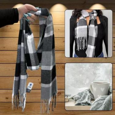 Imagem de Cachecol Unissex VARIAS ESTAMPADAS XADREZ VEM SORTIDO FRIO INVERNO QUE