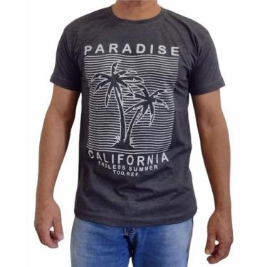 Imagem de camiseta masculina algodão estampada marca toqref, Grafite, P