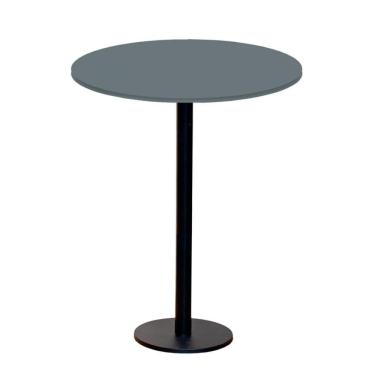 Imagem de Mesa Pisa Beta Bistrô Fratini 107,50cm (a) Disco Redondo Preto Tampo Mdp Redondo Grafito 60cm (l)