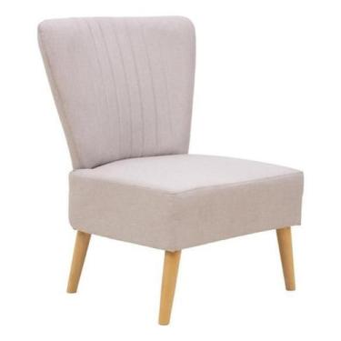 Imagem de Poltrona Sitial Bege Tecido 84X70X64 Cm Dublin - Just Home Collection