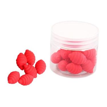 Imagem de oshhni Iscas artificiais para pesca de lixo, iscas de carpa, flutuantes portáteis, boilies para pesca em rios, água doce e salgada ao ar livre, Vermelho