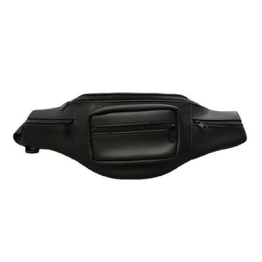 Imagem de Pochete Masculina Em Couro Grande Versátil - Yepp, Preto b002
