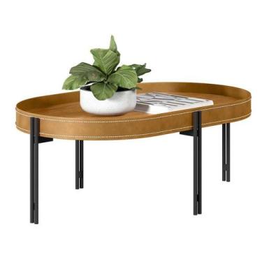 Imagem de Mesa de Centro Com Tampo Arredondado Mônica Nature - LINEA BRASIL