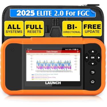 Imagem de LAUNCH Scanner X431 Creader Elite FGC 2.0 OBD2 para série Ford/GM/Chrysler, ferramenta de digitalização bidirecional, codificação ECU, atualização vitalícia FR-EE, diagnóstico de todos os sistemas
