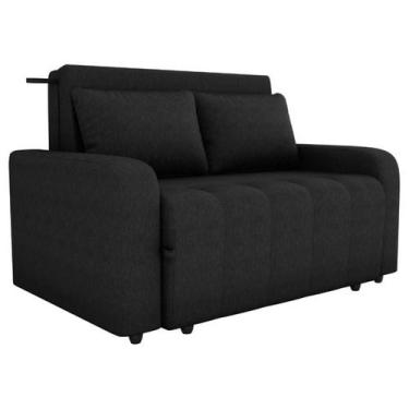 Imagem de Sofa Cama 2 Lugares 138 cm Amora Tecido Pompeia G501 Chumbo Milani Sto