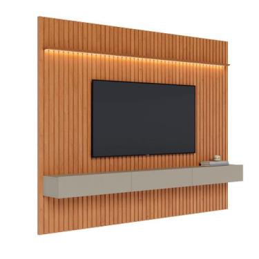 Imagem de Home Ripado Flow 2.8 LED Nature com Gianduia - MóveisAqui - Imcal Móve