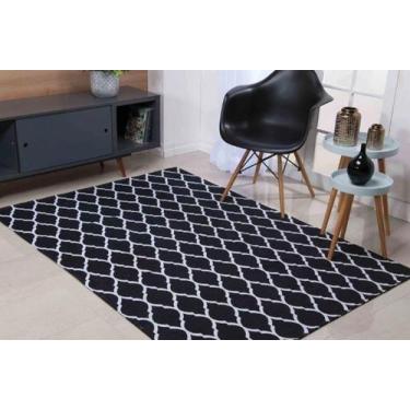 Imagem de Tapete Jacquard 3x2m Moderno Antiderrapante Fácil Limpeza - Mercadão d