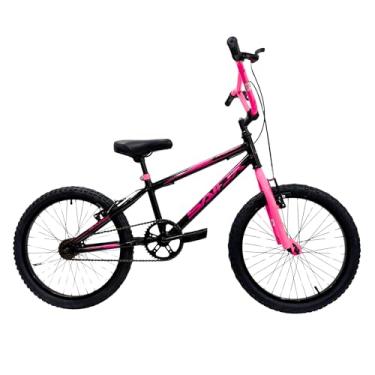 Imagem de Bicicleta Aro 20 Freestyle BMX Infantil Quadro Reforçado Freios V-Brake (Preto/Rosa)