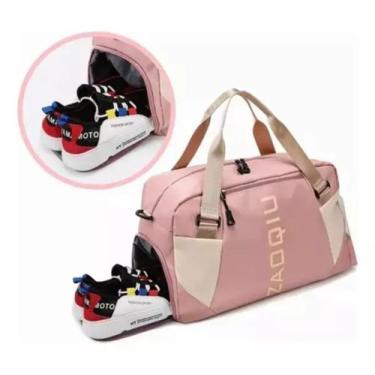 Imagem de Bolsa Viagem Passeio Treino Versátil Academia Lazer - FS Bolsas, Rosa