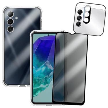 Imagem de Kit Capa Anti Impacto, Película Privacidade 3D e Protetor de Lente para Samsung Galaxy M55, Transparente