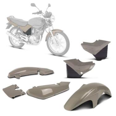 Imagem de Kit Carenagem 3 Peças Moto Ybr 125 Ano 2000 2001 2002 2003 2004 2005 2