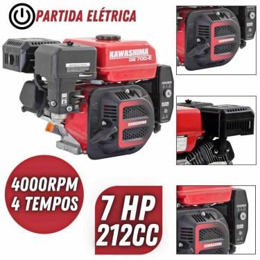 Imagem de Motor Ge700e 212cc 7hp 4t à Gasolina Com Partida Elétrica