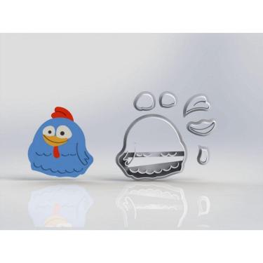 Imagem de Cortador Galinha Pintadinha Galinha Modular Tamanho 6cm
