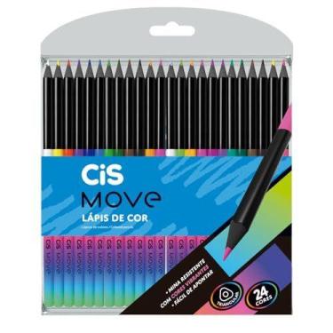 Imagem de Lapis De Cor Triangular Cis Move 24 Cores - SERTIC