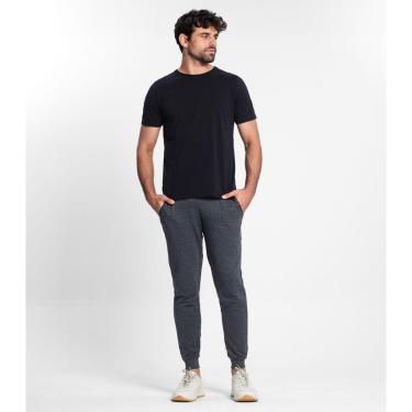 Imagem de Calça Moletom Masculina Slim Com Punho CDKA Preto-Masculino