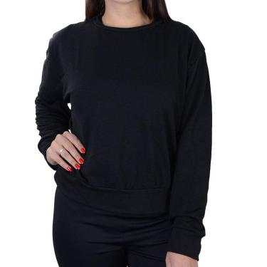 Imagem de Blusa Feminina LZT Moletom Preta - 9080-Feminino