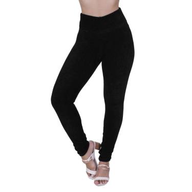 Imagem de Calça Cotelê Feminina Skinny Quentinha Terra e Mar Legging Cintura Alta Veludo Térmica Inverno Frio-Feminino