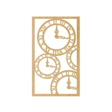 Imagem de Quadro Decorativo Mdf Cru Relógio Londres 40X20Cm