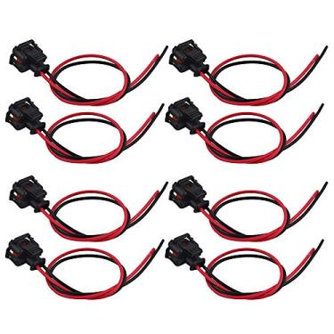 Imagem de labwork 8 peças conector de injetor de combustível substituição de chicote para universal 6.6L Duramax LLY LBZ LLM