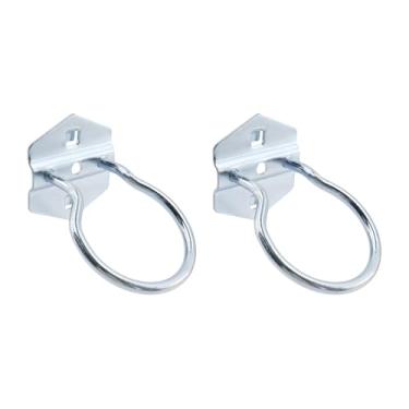 Imagem de Rannb Suportes de ferramentas elétricas Pegboard Ganchos para Pegboard Ganchos de metal resistente de aço de 0,9 cm Gancho de pino de laço adequado para quadros espaçados de 2,8 cm Ganchos de parede