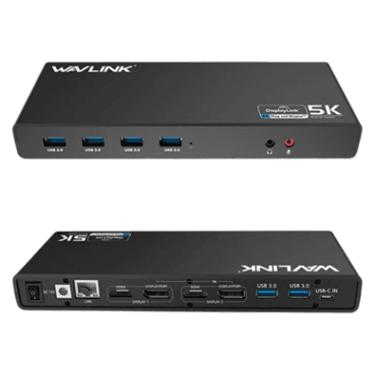 Imagem de Docking Station Wavlink Wl-ug69dk1 USB-C, Hub 15 Em 1, Displayport, HDMI, Rj45, Fone E Microfone