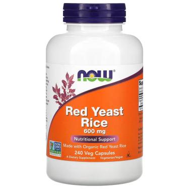 Imagem de Arroz De Levedura Vermelha 600mg 240 Capsulas - Now Foods