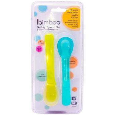 Imagem de Kit Colher Termosensível Verde e Amarelo Ibimboo