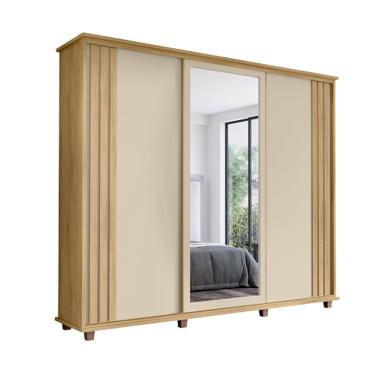 Imagem de Guarda-Roupa Espanha Ripado Cinamomo/Off White – RV Móveis