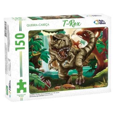 Imagem de Quebra Cabeça T- Rex Com 150 Peças Infantil Tiranossauro Rex - Pais & 