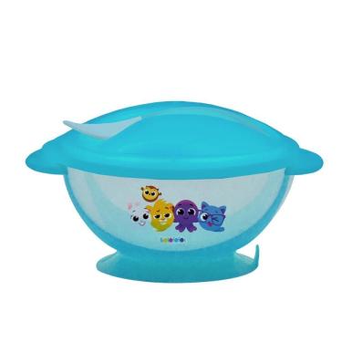 Imagem de Bowl Térmico Com Tampa E Talher 300Ml Azul Bolofofos - Zoop