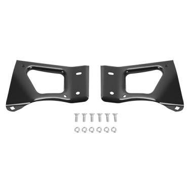 Imagem de KUAFU Suporte de para-choque traseiro compatível com Dodge Ram Dakota Mitsubishi Raider 55077600AE CH1167112 55077601AE CH1166112 2005-20112 Suporte para para-choques revestido com pó de aço, par