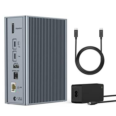 Imagem de Thunderbolt 3 Dock, TOBENONE USB-C Docking Station Dual 4K@60Hz Display for MacBook Pro/Dell/Lenovo/HP, 16-in-1 Laptop Dock with Power Delivery, Thunderbolt 3 40Gbps,DP,7 USB,Ethernet,UHS-II,SD,Audio
