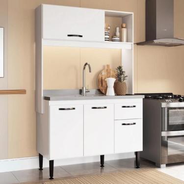 Imagem de Cozinha Completa Compacta Armário MDP Resistente - Fábrika Móveis e De